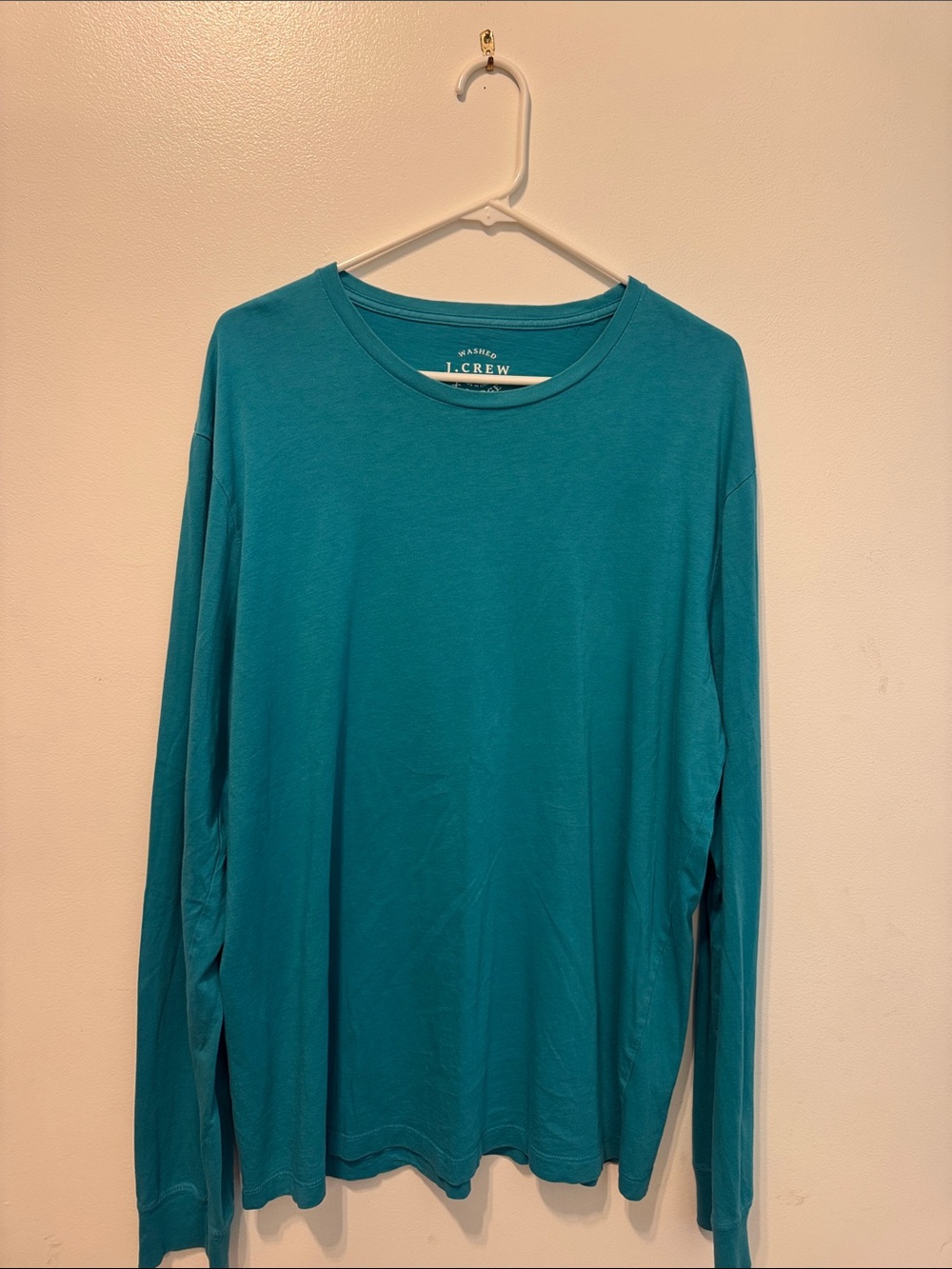 J. Crew Men’s Long-Sleeve Crewneck Tee 100% cotton